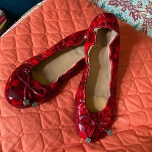 Red Donald Pliner ballet flats size 7.5